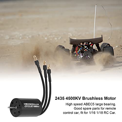 2435 4500KV Sensorless Brushless Motor High Efficiency and Reliability for 1/16 1/18 RC Car Off Road Truck RC Car Parts