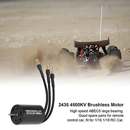 2435 4500KV Sensorless Brushless Motor High Efficiency and Reliability for 1/16 1/18 RC Car Off Road Truck RC Car Parts