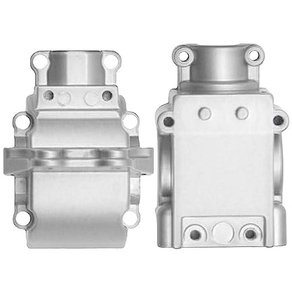 2Pack ShareGoo Metal Differential Gearbox Housing Cover Compatible with WLtoys 144001 124019 124018 1/14 RC Car (Silver) - color: Silver