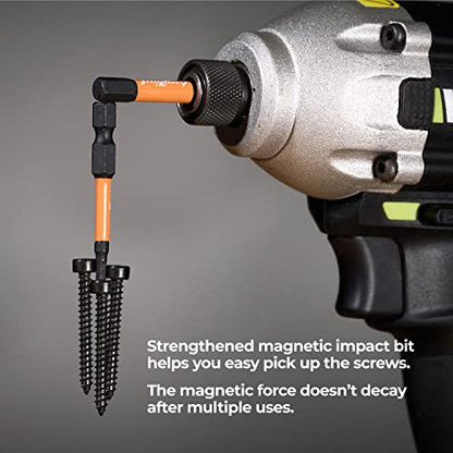 toolant Impact Hex Bit Set, Metric & SAE, 20-Piece | CNC-machined tips, S2 alloy steel body, hardened core, magnetic fastener retention, impact-driver use - size: 20pcs(Metric&SAE)