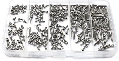 iexcell 250 Pcs M2 x 4/6/8/10/12 Stainless Steel 304 Hex Socket Head Cap Screws Bolts Assortment Kit - size: M2 x 4/6/8/10/12mm