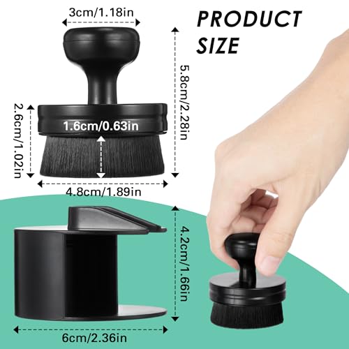 Dreyoo 2 Pack Car Tire Shine Applicator Brush with Seal Cover Included | Automotive Tire Dressing Applicator, Detailing and Car Wash Kit for Vehicles Shine Polish Wax, High Density Soft Bristles