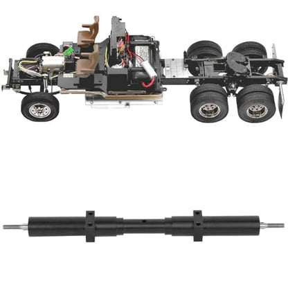 1/10 RC Wheel Axles Set, Metal Non Powered Rear Wheel Axle RC Car Upgrade Parts Replacement, Rc Vehicle Axles Compatible with Tamiya 1/10 RC Tractor Truck, Flatbed Trailers