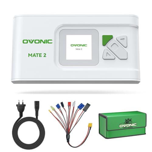 OVONIC Mate2 LiPo Balance Charger, AC 200W 12A Smart RC Battery Charger for LiPo/Li-ion/LiHV/Life (2-6S) and NiMH (4-15S), White