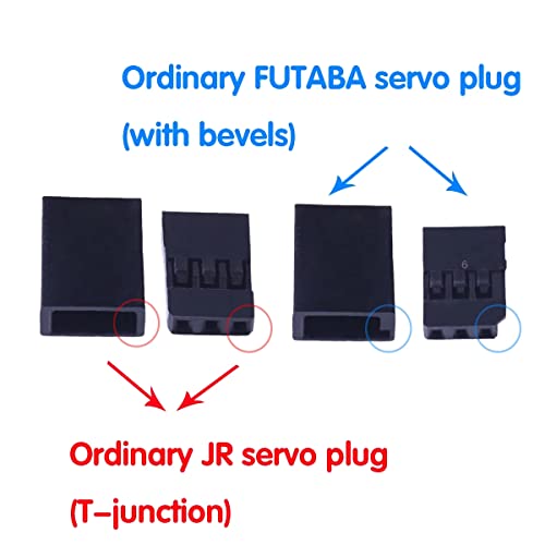 50PCS DIY Servo Extension Cable JR/Futaba Connector Male/Female Plug with 2.54 Terminal for RC Robot Airplane Car Servo ESC (Mix x50 Bevels) - style: MIX x50 Bevels