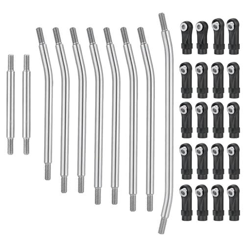 RC Links Linkage Compatible with Element for Enduro for Sendero 1/10 RC Crawler 10Pcs Steel Linkages Improve Clearance Suspension Links with Rod End