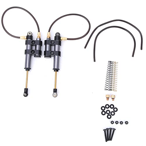 2pcs High Performance Metal RC Shock Absorber with Spring Kit Upgrade Parts for SCX10 D90 1/10 Scale RC Car Blue Red Titanium Color Options 100mm 110mm Length (110m) - color: Ti Color, size: 110m