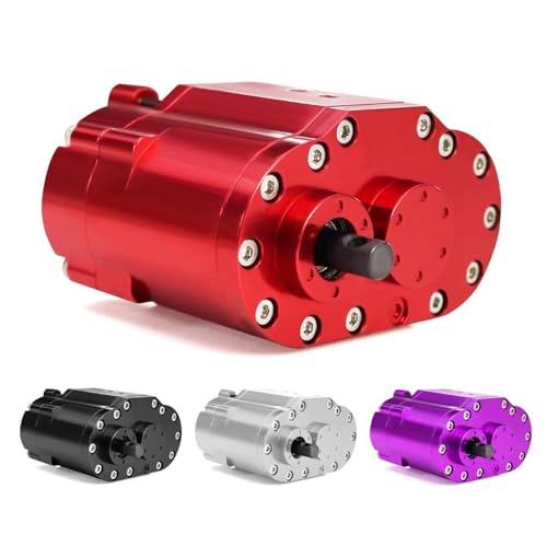 Yiju Transfer Case Gearbox RC Transmission Box Aluminum Alloy Construction Professional Double Speed RC Crawler Gear Set Suitable for Rock Crawling, Silver - color: Silver