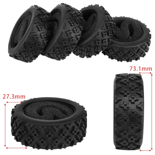 4pcs RC 1/10 On Road Slick Tire Rubber Tyre Fit for 1:10 Touring Drift Car HSP Tamiya HPI Kyosho Flating Car-6539