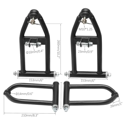 Front Suspension Assembly A Arm Set with Steering Spindles Tie Rod Ends Shock Mount Brackets for ATV Quad Go Kart Buggy Off Road Vehicle Front End Replacement Parts 110cc 125cc 150cc |