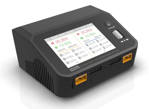 Lithium Battery Charger M6DAC AC200W Dual Battery Balance Charger | discharger for 1-6S LiPo LiHV LiFe Lion 1-10S PB 1-16S NiMh chargers 65W Phone Wireless Charging for RC plane car boat