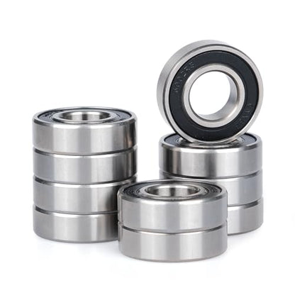 10 PCS 6002-2RS Double Rubber Sealed Deep Groove Ball Bearings 15x32x9mm, Deep Groove Ball Bearing ABCE-3 Pre-Lubricated, Chromium Bearing Steel (6002-2RS, 10) - size: 6002-2RS