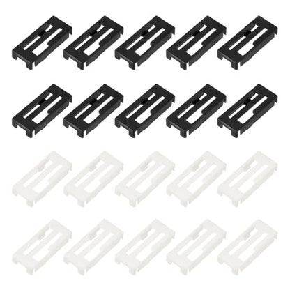 MECCANIXITY 40 Pcs Servo Extension Cable Clips, Servo Cable Safety Connector Lead Wire Buckle Lock for RC Car Plane Boat DIY Y Adapter Cable, Black/White - color: Black/White