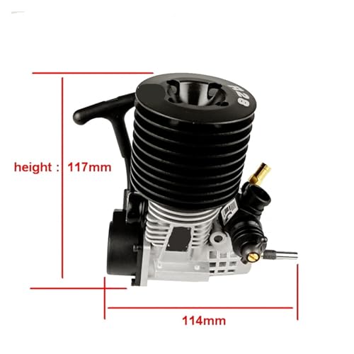 Methanol Vehicle Nitro Engine Compatible with Rc Car 1/8 Buggy Monster Truggy FC 28 Engine 4.58CC Pull Starter Engine Carburetor