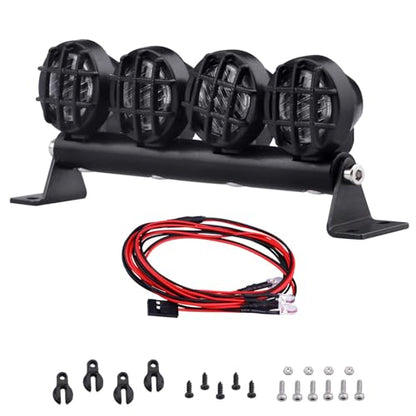 RC Car LED Light Bar 4 Led Lights Roof Lamp Headlight for RC Crawler Car