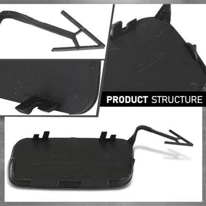LQI Rear Bumper Tow Hook Eye Cover Cap Fit Audi A8 Quattro D4 2014-2017 | Black - size: Rear | Fit Audi A8 Quattro D4 2014-2017