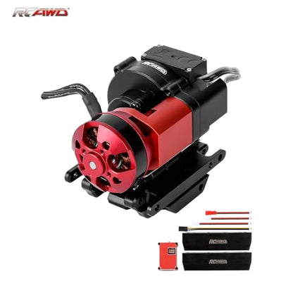 RCAWD 2204 3500KV Brushless Motor Transmission 2 Speed Brushless Gearbox Kit with 30A Brushless Esc Pedals for 1/18 Traxxas TRX4M Upgrades Part - style: 3500kv