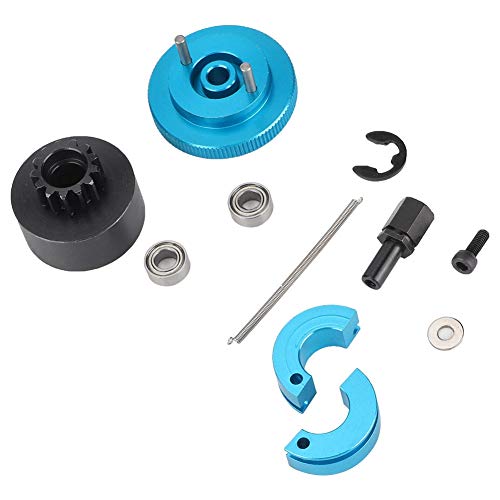 RC Nitro Engine Clutch Set 13T Speed Variator Bell Springs Metalmaterial Blue Red 1:10 Car Buggy Truck Short Course Crawler (Blue)