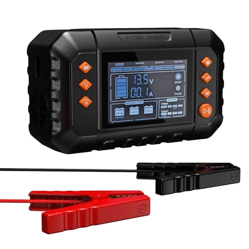 WAVLINK 280W Smart Battery Charger, 20A 6V/12V/24V Car Battery Charger | LCD Display Trickle Charger; Compatible with Lead-Acid/Lithium/LiFePO4; Battery Maintainer & Desulfurizer for Cars, Boats - color: 20-amp