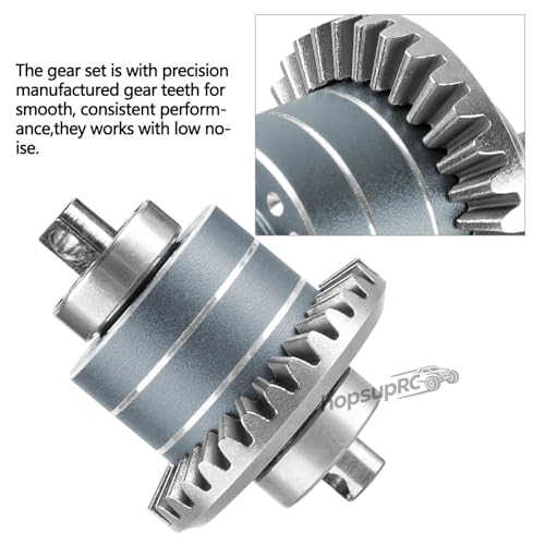 RC Front & Rear Diff Gear Upgrades Part for 1/14 MJX 14210 14211,Metal Rear Gears Differential Assembly,Replacement 16420G2,Titanium - color: Titanium(for 1/14)