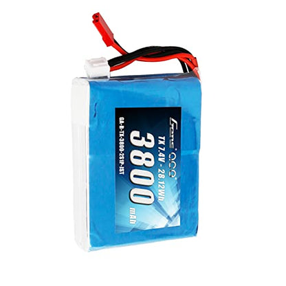 Gens ace 3800mAh 7.4V 2S1P TX Lipo Battery Pack with JST-SYP Plug for the QX7