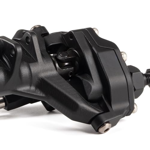 CNC Aluminum F10 Portal Axle Set with BTA Servo Mount, Front Rear Black | with 30T 8T AR44 Style Gears, Pin to Pin Width 188mm, Work with Vanquish VS4-10 Phoenix and 1/10 Scale Crawler LCG Chassis - color: Black