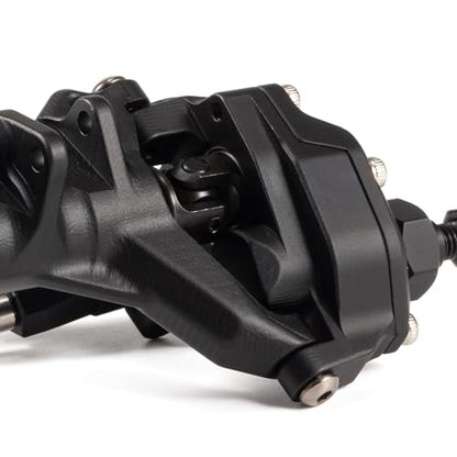CNC Aluminum F10 Portal Axle Set with BTA Servo Mount, Front Rear Black | with 30T 8T AR44 Style Gears, Pin to Pin Width 188mm, Work with Vanquish VS4-10 Phoenix and 1/10 Scale Crawler LCG Chassis - color: Black