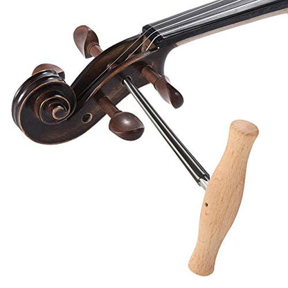 Violin Reamer, Precision Tool for Violin Peg Hole Reamer, 3/4 & 4/4 Sizes, 1:30 Taper, Steel Body with Wood Handle, for Violin Players, Music Teachers, and Instrument Repair Professionals, for Home Practice, Music Schools, and Professional Repairs
