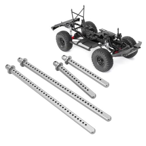 4Pcs Aluminum Body Post Mounts,Rc Body Mounts, Front Rear Extended Body Post Mount Shell for Axial Scx10 90046 1/10