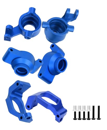 RC Caster Blocks C-hubs&Steering Blocks&Carriers Stub Axle Upgrades Part for 1/10 Maxx WideMaxx,Aluminum Hops Up for RC Truck Mode #89086-4,#89076-4,Replace #8932,8937,8952,Navy Blue