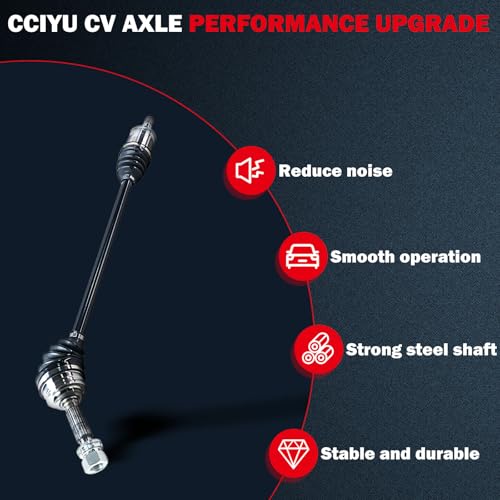 cciyu CV Axle Shaft Assembly for Dodge Caliber 2007 2008 - Replace NCV12601 | for Jeep Compass/Patriot 2007 2008 2009 2010 2011 2012 2013 2014 2015 2016 2017 - Rear Right - size: 17-9592
