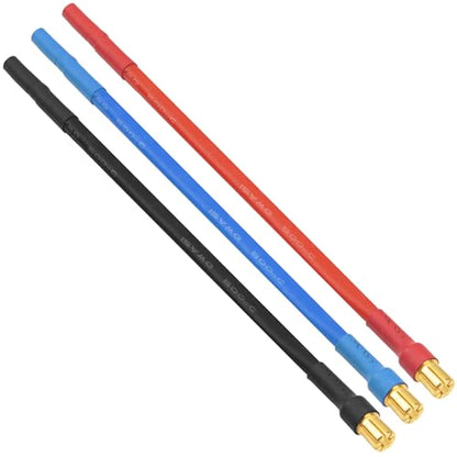 6.5mm Bullet Banana Male to 4.0mm 6.5mm Female Banana Bullet w/ 15CM Extension Cable for RC Car Boat Brushless Motor ESC (6Pcs/Set)