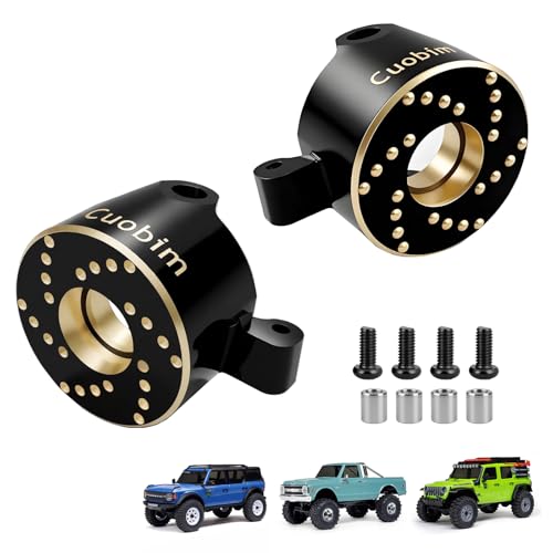 SCX30 Brass Upgrade Kit – Steering Knuckles & Rear Axle Weight for 1/30 Axial SCX30 RC Crawler Upgrade Parts (Steering Knuckles) - color: Steering Knuckles