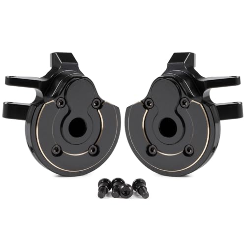 Heavy Brass Weights Portal Cover Steering Knuckles for Capra SCX10 III CP43 | Weight 220g, Black Hard Coating, Fits 1/10 RC Crawler 4WS LCG Comp Builds