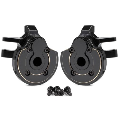 Heavy Brass Weights Portal Cover Steering Knuckles for Capra SCX10 III CP43 | Weight 220g, Black Hard Coating, Fits 1/10 RC Crawler 4WS LCG Comp Builds