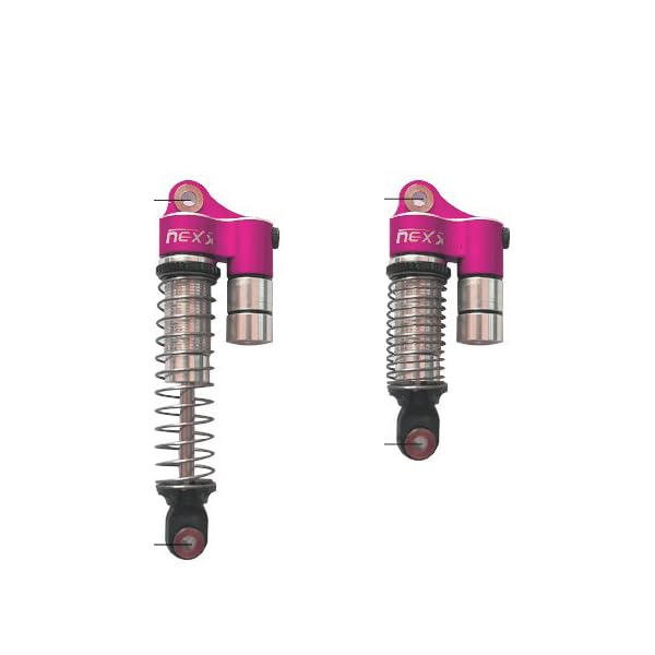Nexx Racing Reservoir Shock (4 pcs) for RC Crawler TRX4M Scale 1/18 (HELIDIRECT) (Purple) - color: Purple