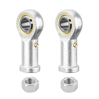 PHS10 Rod End Bearing, 2pcs 10mm Bore Pre-Lubricated M10x1.5mm Metric Female Thread Right Hand Heim Joint with Jam Nuts - size: 10mm, style: PHS