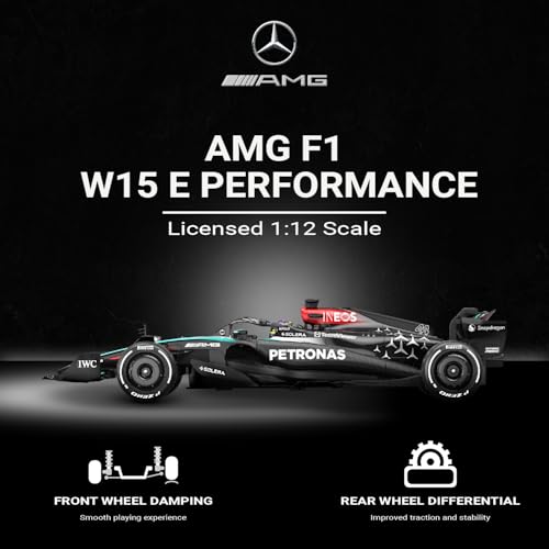Voltz Toys Mercedes-AMG F1 W15 1:12 Scale RC Car – Officially Licensed Formula 1 Remote Control Race Car, 2.4GHz for Boys, Girls and Collectors (1:12 Mercedes-AMG F1 W15) - color: 1:12 Mercedes-benz F1 W15