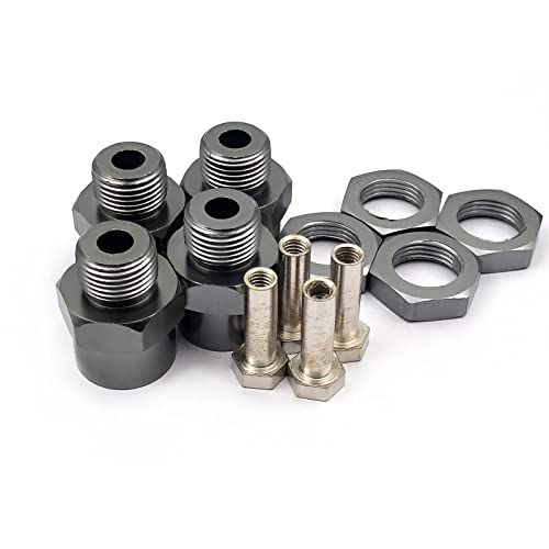 FainWan 4Pcs Aluminum 12mm Turn 17mm Wheel Hex Hub Conversion Adapter for 1/10 RC Car Upgrade Parts