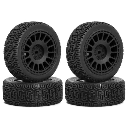 Lifehead 2.68 inch RC On Road Racing Car Tires and Wheels for 1/10 RC On-Road Touring Drift Car HSP Tamiya XV01 TT01 TT02 HPI Kyosho FAZER MK2 /12mm Hex - color: Black 2
