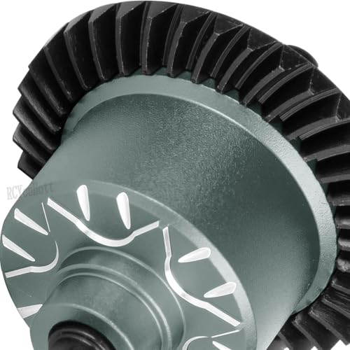 RC Diff Gear 37T Upgrades Part for 1/10 Slash 4X4 VXL/Rustler 4X4 VXL/Stampede 4X4 VXL/Hoss 4X4 VXL/XO-1,Front Rear Differential Hop Ups,Titanium - color: Titanium-(upgrades Part）