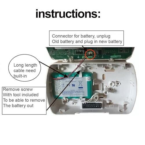 6PH-H-4/3A3600-S-D22 7.2v 3600mAh Ni-MH Battery Compatible with DSC IMPASSA 9057 Battery Wireless Security System