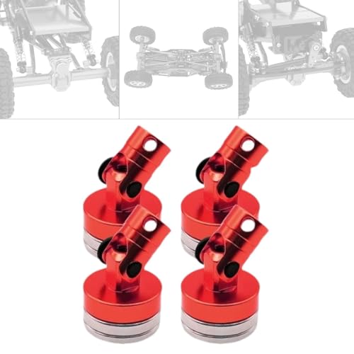 4 Pieces RC Body Post Metal Mount Column Shell Mount Model Car Accessory Vehicle Body Post Upgrade Suitable for RC Car Hobbies Repair, Red - color: Red