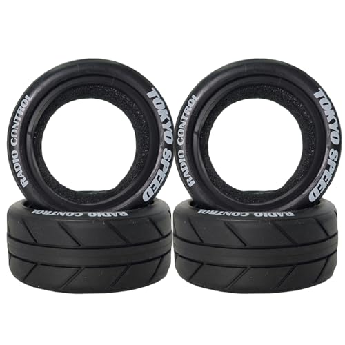 1/10 On Road Tires RC Soft Rubber Street Touring Tyres OD 65mm For 1:10 Rally Racing Drift Car Tamiya TT01 TT02 XV01 TA06 A959 PTG2 HPI KYOSHO HSP PTG2 Traxxas RC On-Road Wheels Rims 4PCS