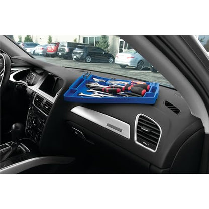 Performance Tool W1294 Fender Buddy Flexible Silicone Tool Tray | Non-slip automotive work tray. Molds to surfaces. Integrated magnetic parts tray and molded bit organizer - style: Fender Buddy Flexible