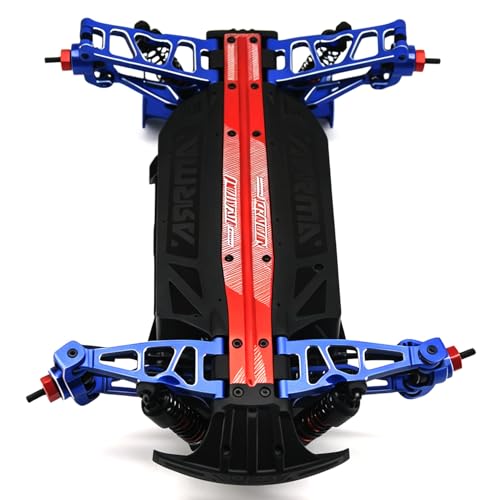 Aluminum Upgrade Parts Set for ARRMA 1/16 Mini Kraton 3S, Front/Rear Upper/Lower Arm, Gearbox Cover, Wing, Steering Link (Blue Front/Rear Upper/Lower Arm Set) - color: Blue Front/Rear Upper/Lower Arm Set