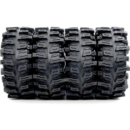 4.85'' Tall RC 1.9 Crawler Tires Soft Sticky T8 Mud Slingers X Tyre for 1/10 Rock Crawling TRX4 SCX10 Wraith Gen8 Upgrades, HS701543 - style: T8 ( Soft )