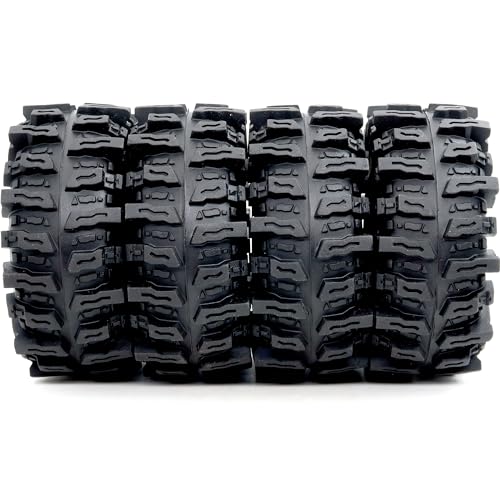 4.85'' Tall RC 1.9 Crawler Tires (Super Soft Sticky) T10 Mud Slingers X Tyre for 1/10 Rock Crawling TRX4 SCX10 Wraith Gen8 Upgrade, HS701544 - style: T10 ( Super Soft )