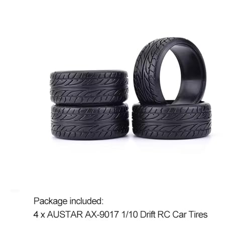 for Tamiya for HPI for Redcat for Racing for HSP for 1/10 On-Road for Racing 4Pcs Flat Medium Grain Drift Tires 26mm Plastic Hard Tyres RC Vehicle Wheels Tires