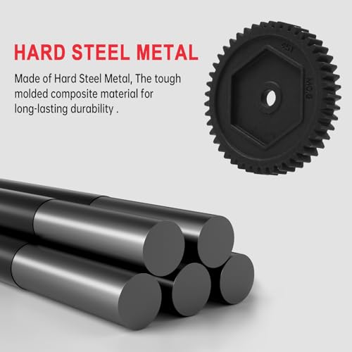 Hobbypark 45T M0.8 Steel Metal Spur Gear for Traxxas TRX4 TRX-4 RC Crawler Car Spare Parts,Compatible with 32-Pitch,Replace 8053